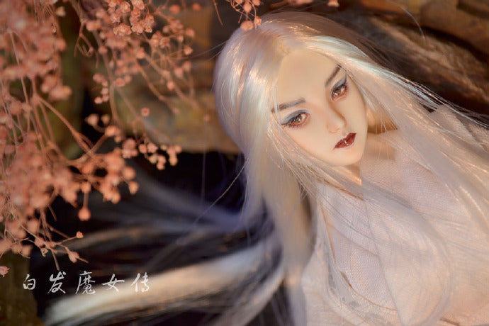 【展示のみ】手描きオビツドールフェイスアップ|白髪の花嫁