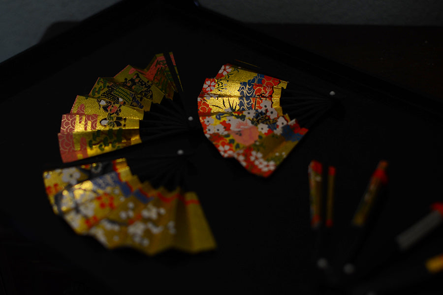 1/6スケール ハンドメイド 日本製 ドール用扇子 | BJD&オビツドール用 職人ミニ扇子