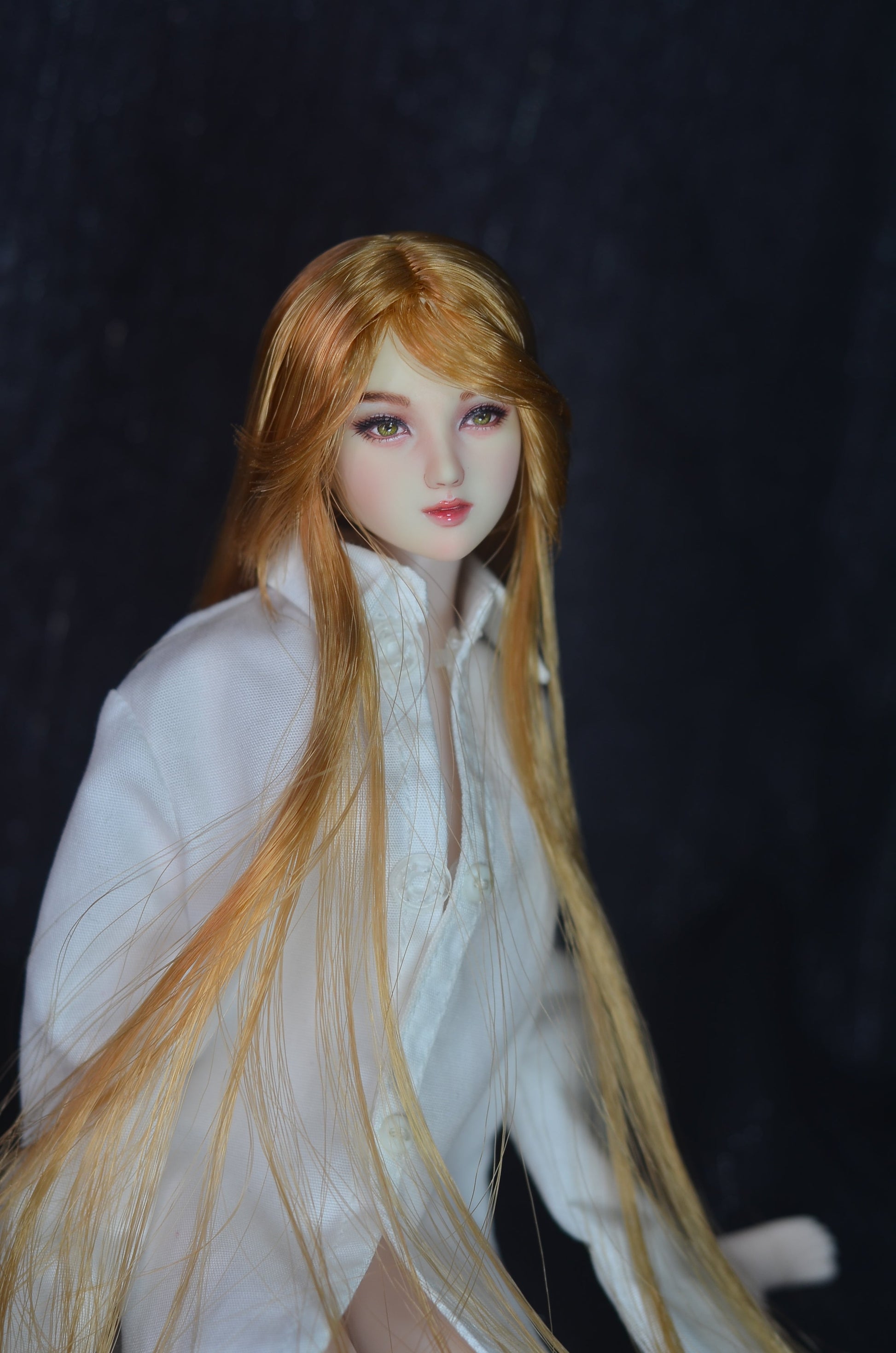 Hand-Painted Obitsu Doll Faceup | Detailed Makeup with Traditional Brush | Custom BJD Face Painting