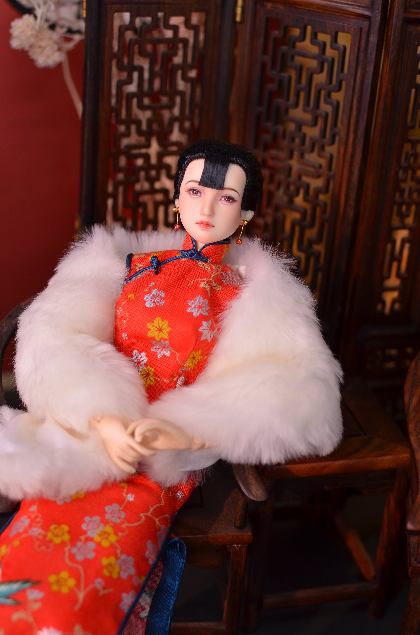 Hand-Painted Obitsu Doll Faceup | Detailed Makeup with Traditional Brush | Custom BJD Face Painting