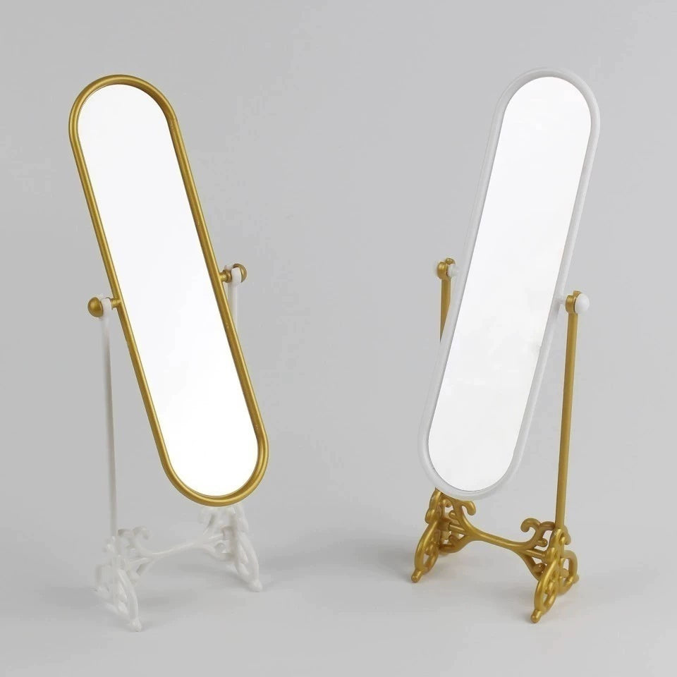 special discounted price 1/6 Scale Miniature Full-Length Mirror – Vintage Ornate Dollhouse Accessory |  B-grade / imperfect produc