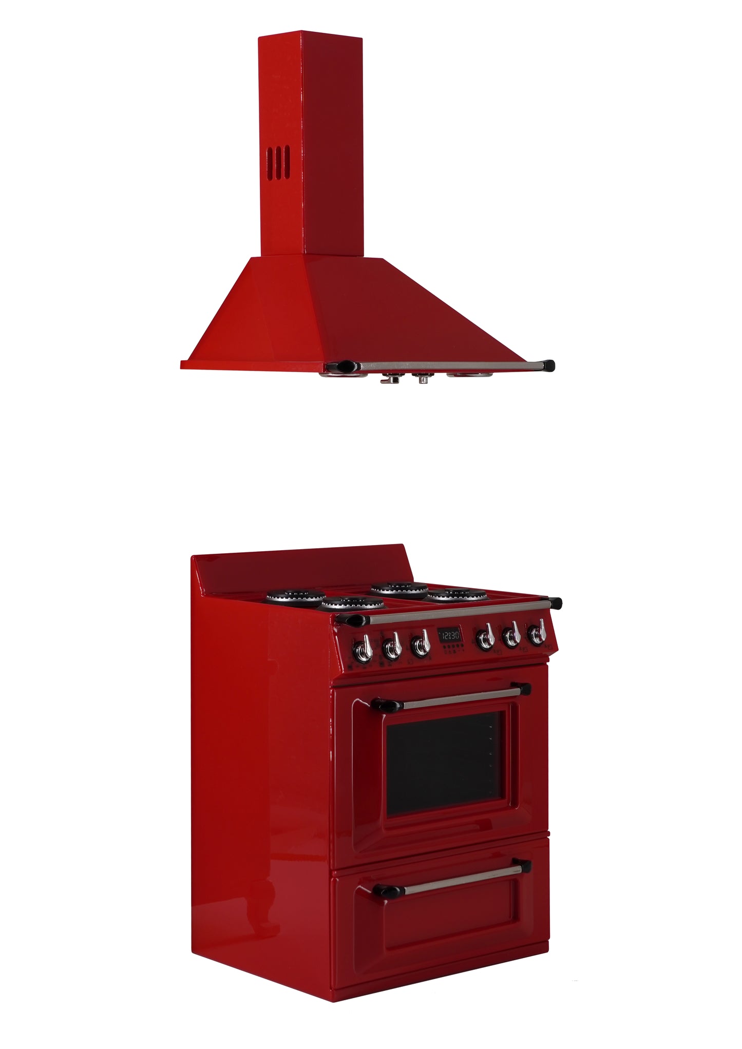 1/6 Doll House Model Furniture Accessories Mini Model Stove and Range HoodRange Hood & Light-Up Oven