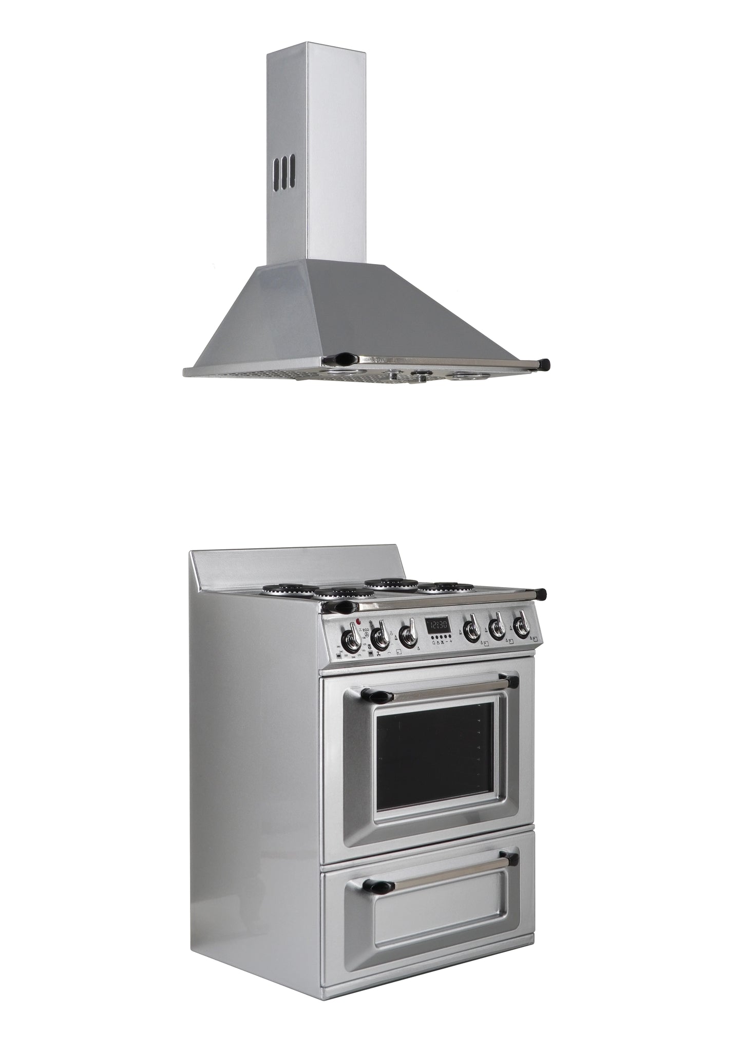 1/6 Doll House Model Furniture Accessories Mini Model Stove and Range HoodRange Hood & Light-Up Oven
