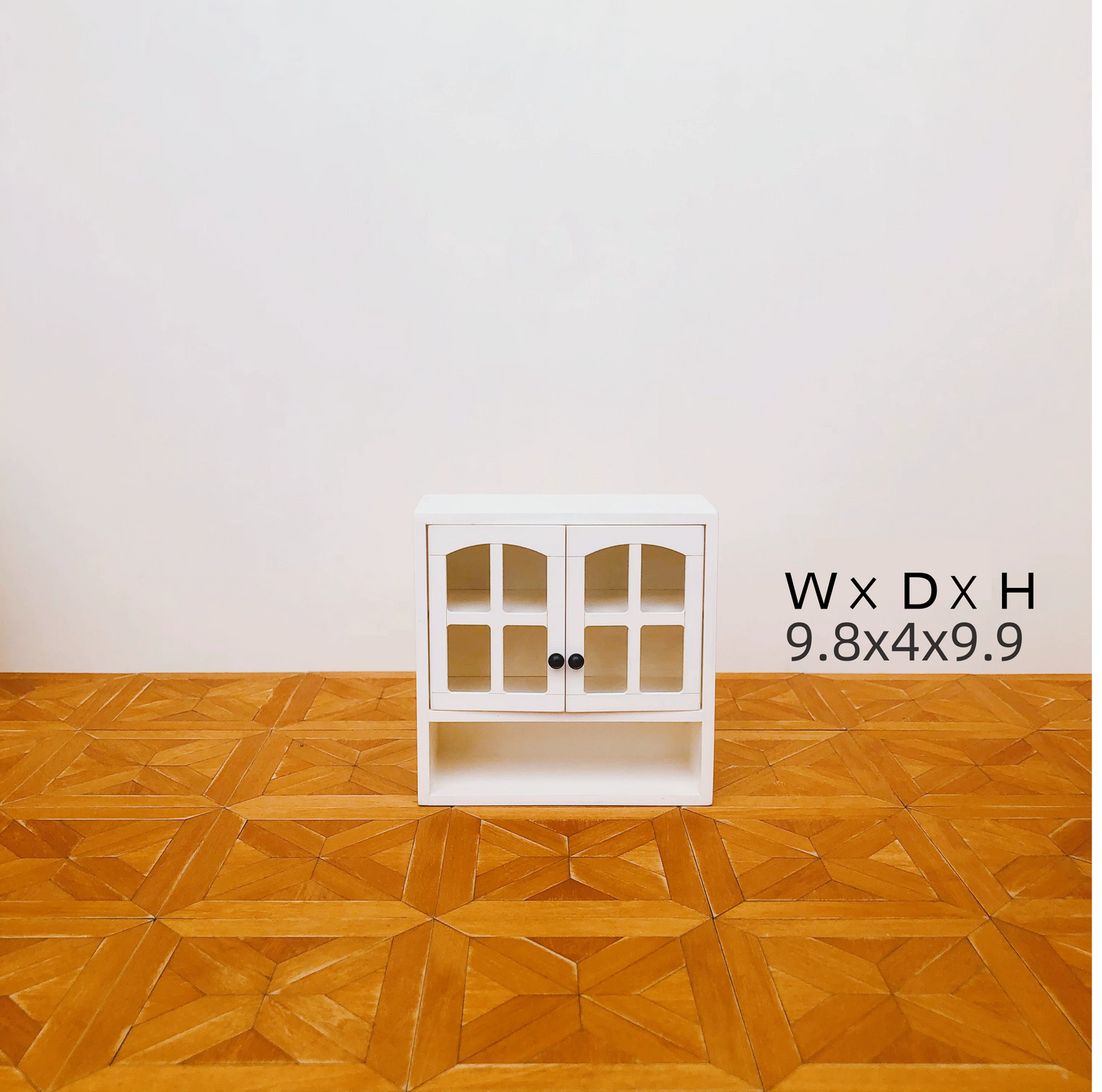 1/6 Scale Dollhouse Kitchen Furniture Set – 9-Piece Modular Cabinets in White | BJD & Blythe Miniature Kitchen