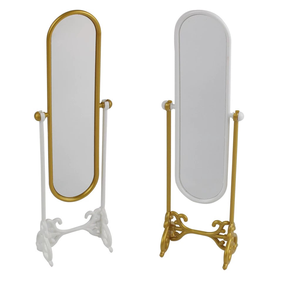 special discounted price 1/6 Scale Miniature Full-Length Mirror – Vintage Ornate Dollhouse Accessory |  B-grade / imperfect produc