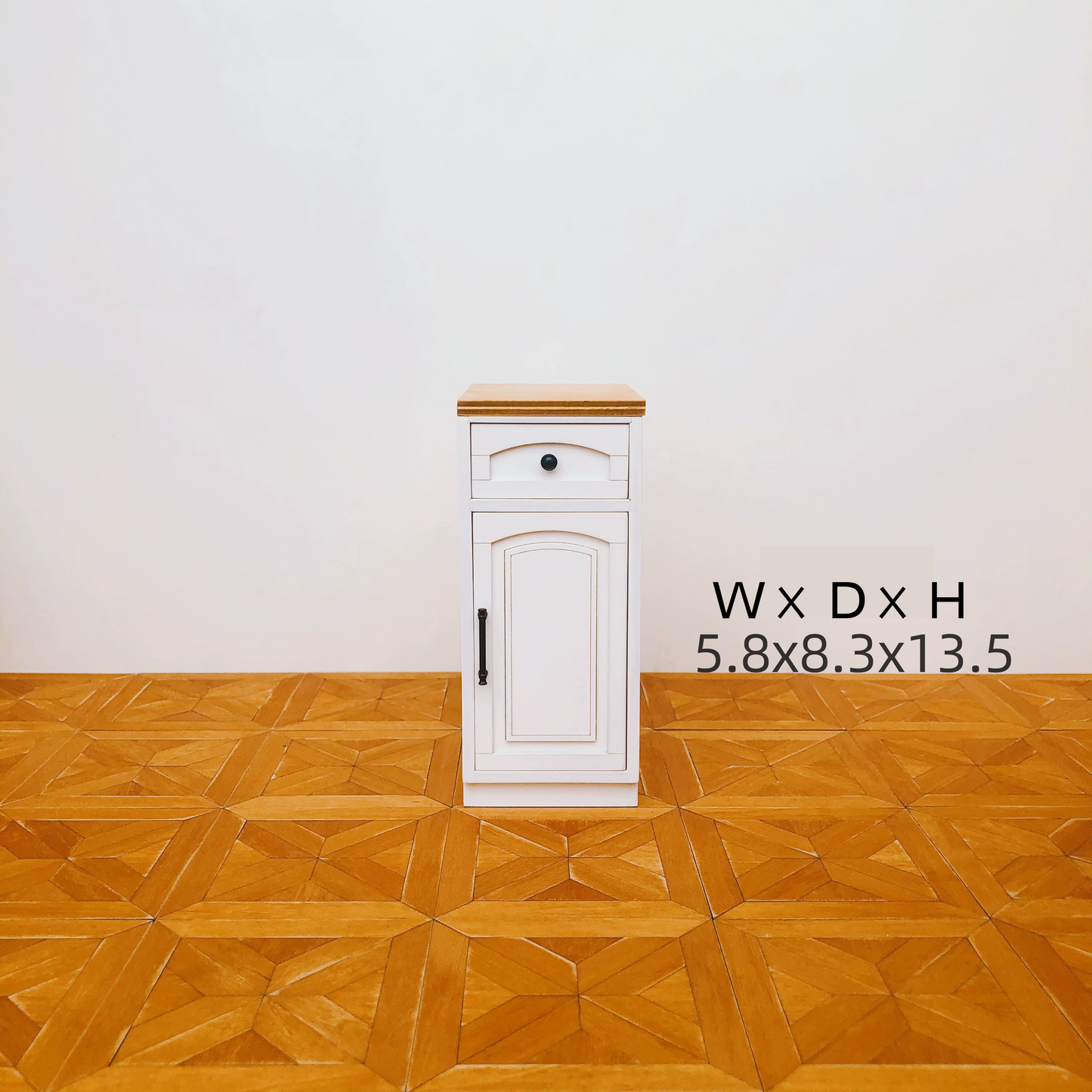 1/6 Scale Dollhouse Kitchen Furniture Set – 9-Piece Modular Cabinets in White | BJD & Blythe Miniature Kitchen