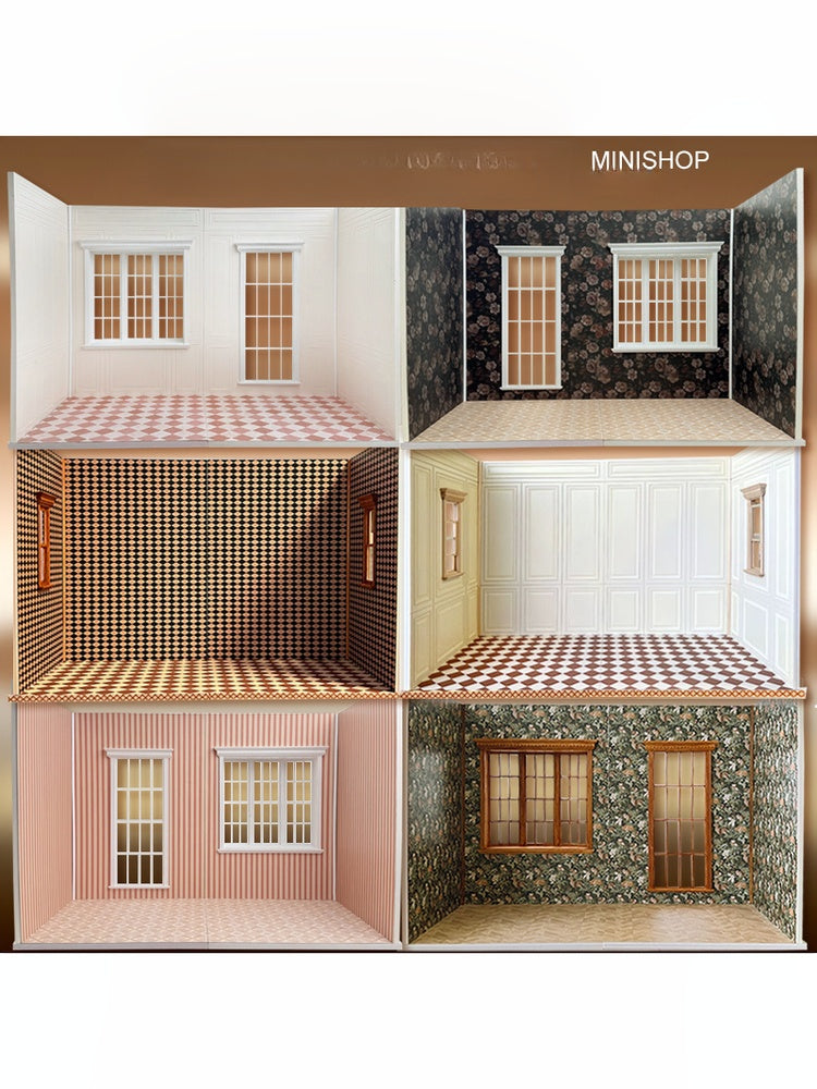 1/6 Scale Dollhouse Wallpaper – waterproof material | DIY Miniature Wall Decoration for BJD & Blythe