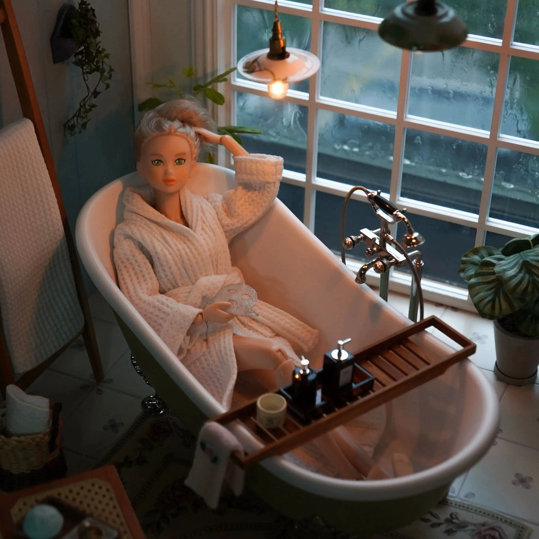 1/6 Dollhouse Vintage Bathroom Ideas for a Romantic Mini Bath Scene
