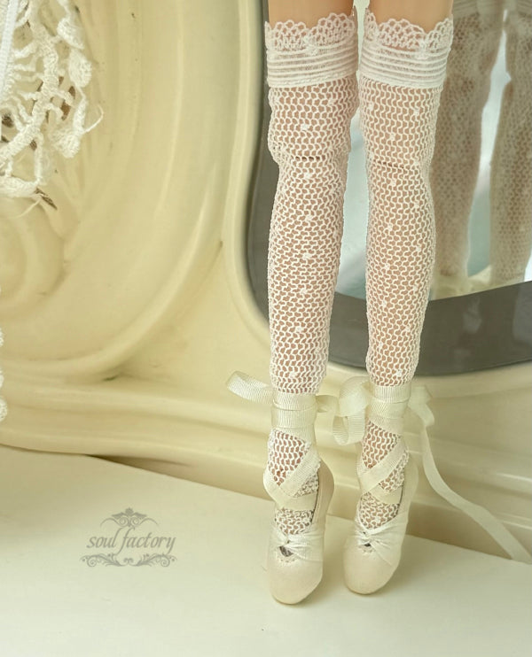ミニチュアバレエシューズ ドール靴 ディテール