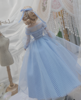 1/6ドール用 ヴィンテージライトブルードレスセット｜Barbie・Silkstone対応 5点セット