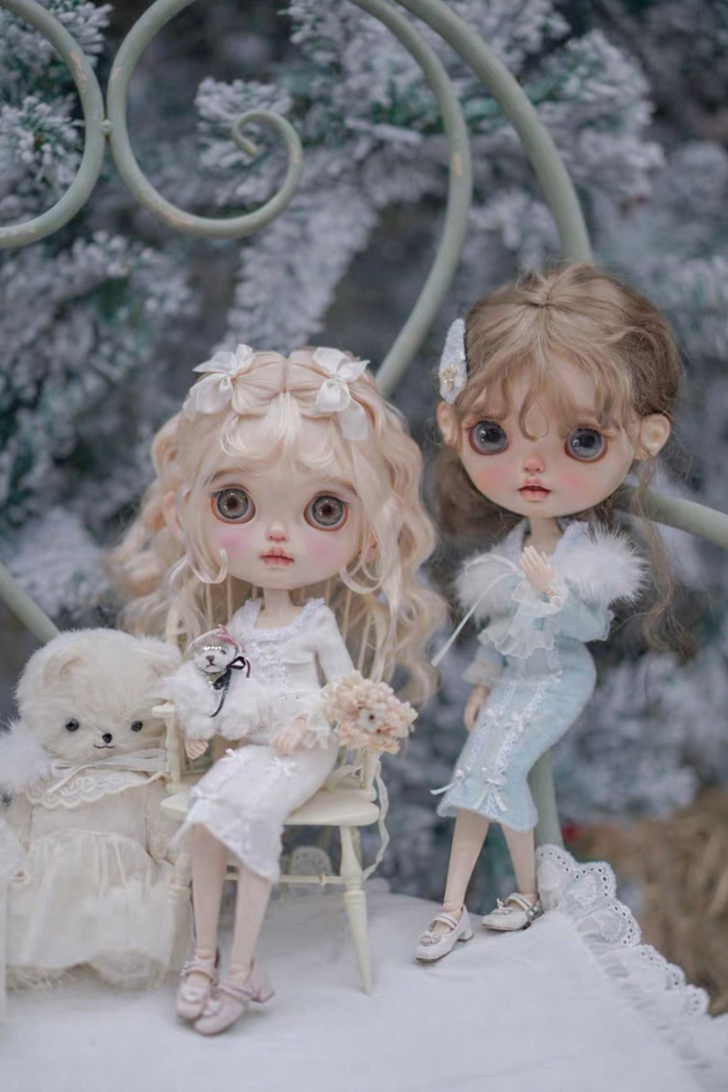 『予約販売』ブライス・オビツ24／22、リカちゃん　対応 フィッシュテールセット｜ウール調マーメイドスカート（ファーショール追加可）