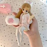 1/6ドール用 くまモチーフルームウェアセット｜羽付きトップス・4点セット｜Blythe・Azone・momoko・Obitsu24対応