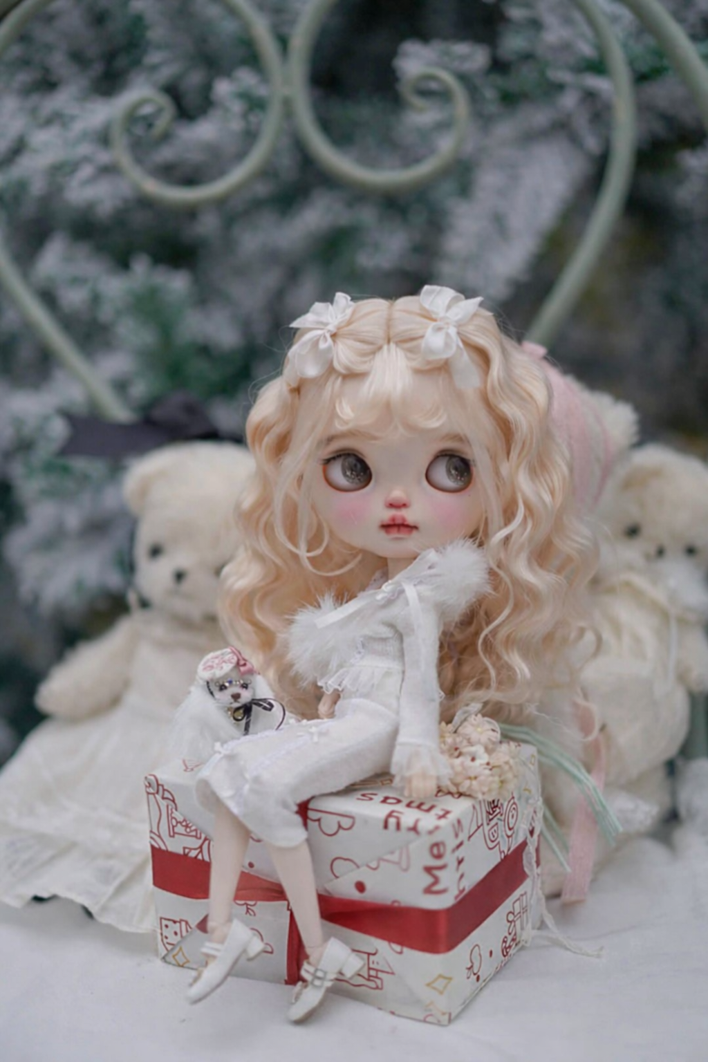 『予約販売』ブライス・オビツ24／22、リカちゃん　対応 フィッシュテールセット｜ウール調マーメイドスカート（ファーショール追加可）