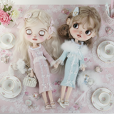 『予約販売』ブライス・オビツ24／22、リカちゃん　対応 フィッシュテールセット｜ウール調マーメイドスカート（ファーショール追加可）