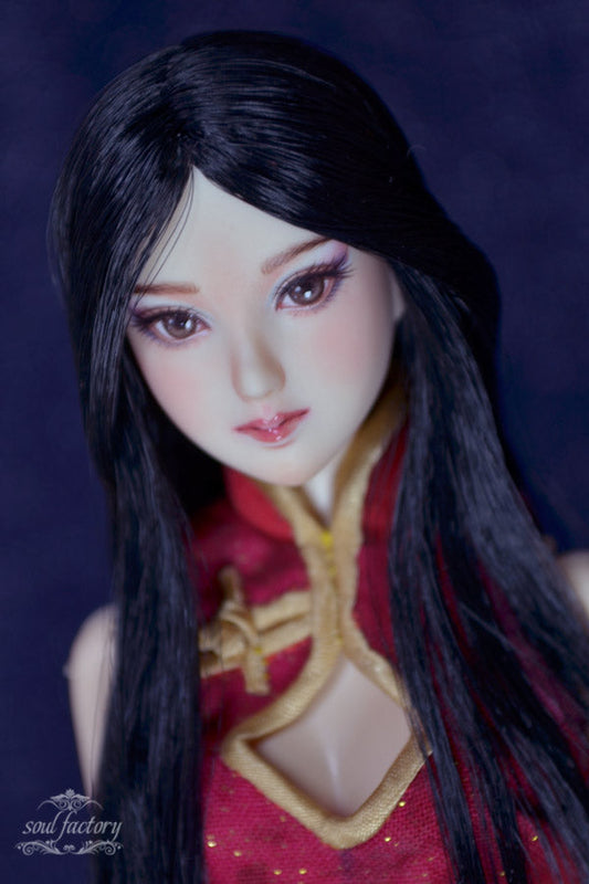Hand-Painted Obitsu Doll Faceup | Detailed Makeup with Traditional Brush | Custom BJD Face Painting