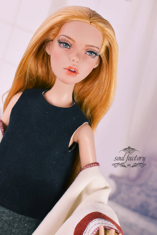 Hand-Painted Obitsu Doll Faceup | Detailed Makeup with Traditional Brush | Custom BJD Face Painting