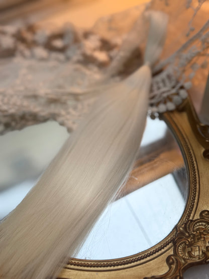 High-Gloss Mohair  for Dolls | White ｜Straight 25-30cm