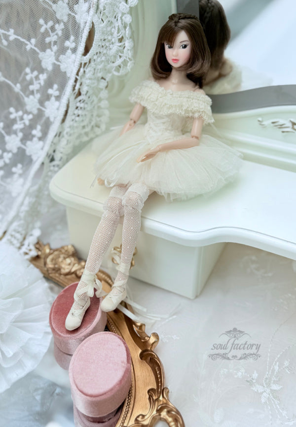 1/6スケール クラシックバレエチュチュドレス ドール用 - 4色展開 | オビツ、アゾン、モモコ、バービー、ST、FR対応 | バレエシューズ付属