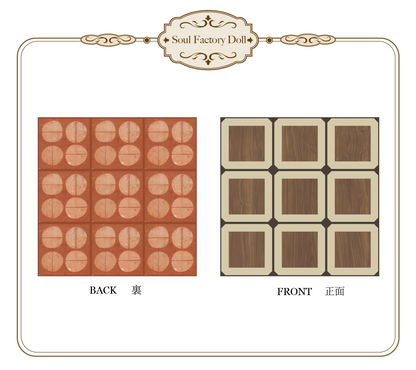 1/6スケールドールハウス用フローリング – 両面ミニチュアフロアパネル | BJD、ブライス、アクションフィギュア用リバーシブルスタイル