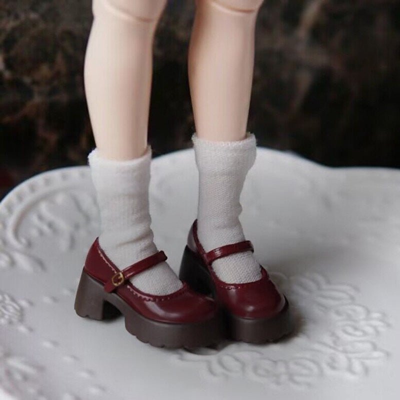 1/6ドール用 厚底エナメル メリージェーン シューズ
