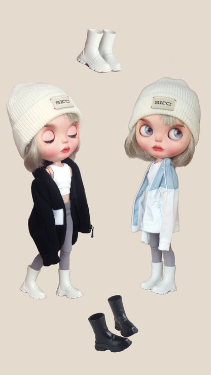 Blythe Licca azone momoko Poppyparker FR Obitsu24 ,22 Martin boots