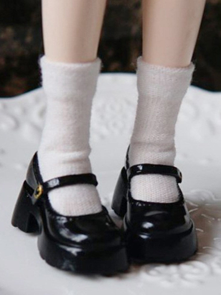 1/6 scale black Mary Jane doll shoes for Blythe Licca Obitsu24