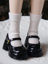 1/6 scale black Mary Jane doll shoes for Blythe Licca Obitsu24
