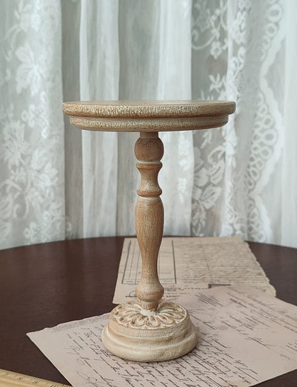 Handmade Vintage Carved Round Table – Multi-Color Options | Fits 1/3, 1/4, 1/6 Scale Dolls