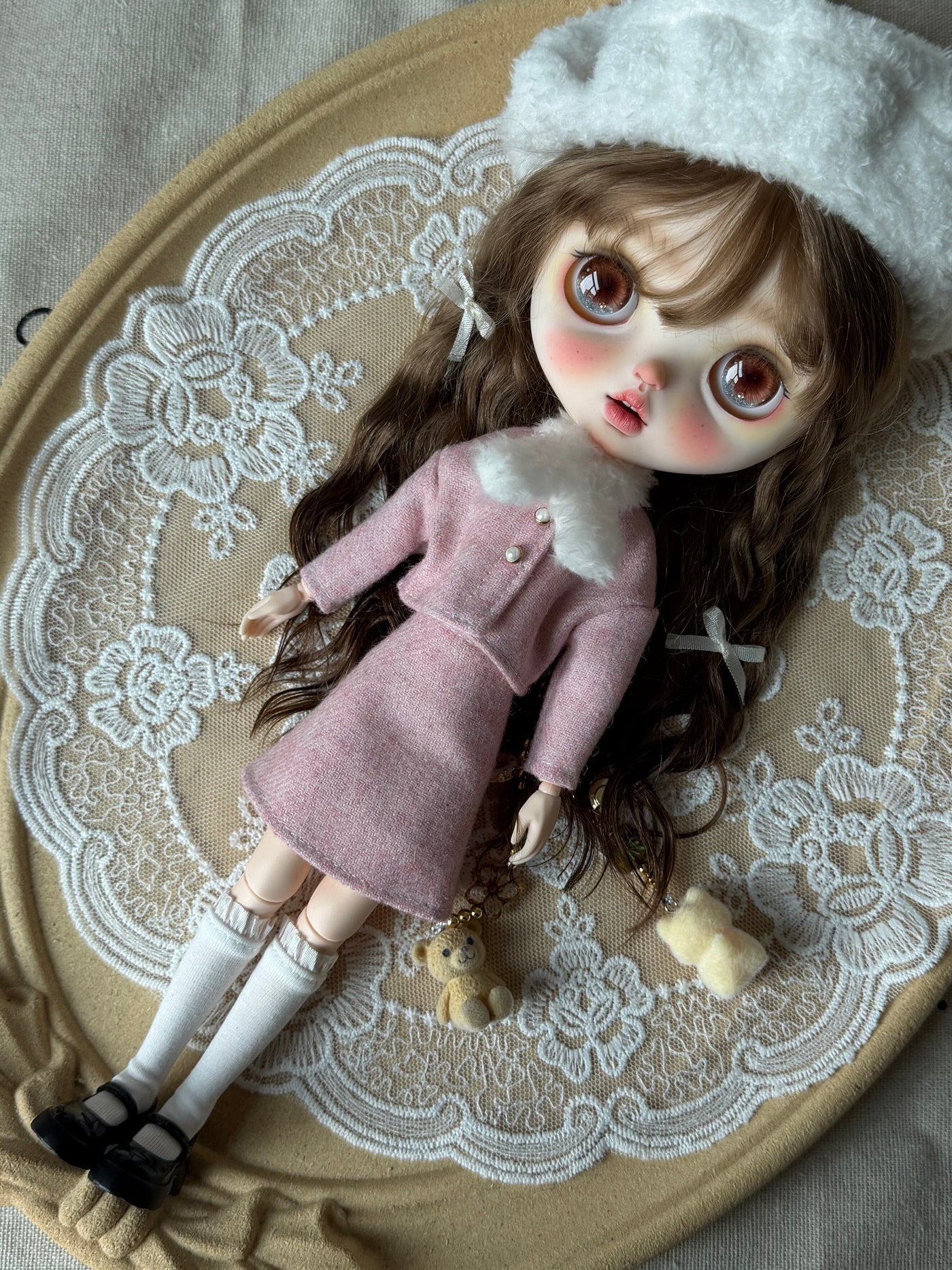1/6ドール用 ツイード上下セット｜多色展開｜Blythe・Obitsu24・Azone・Licca・Cherryちゃん対応
