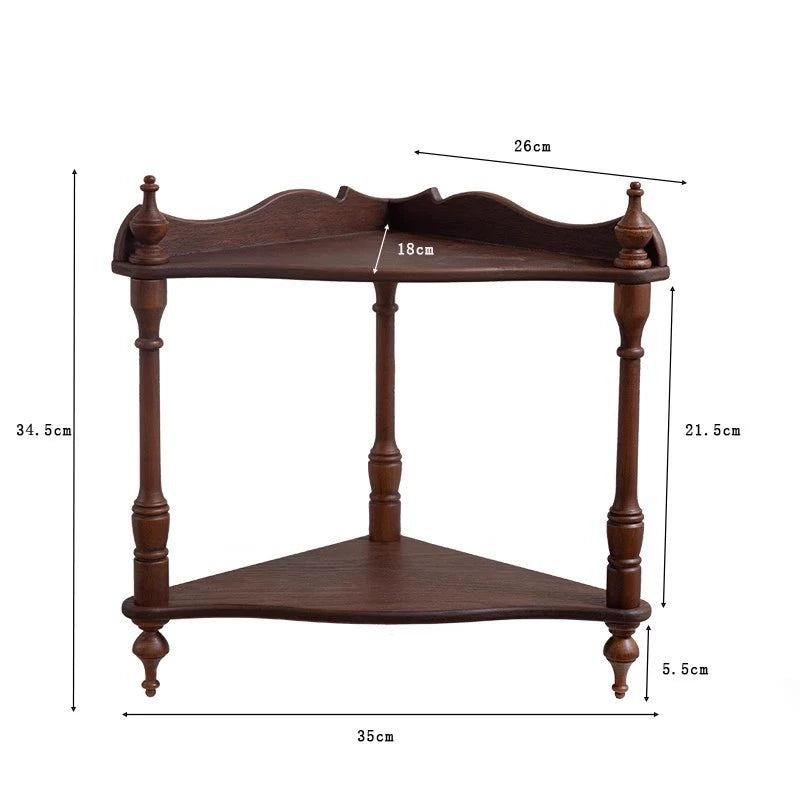 Vintage solid wood desktop storage shelf, cup holder, figurine toy desktop shelf, multi-layer display shelf