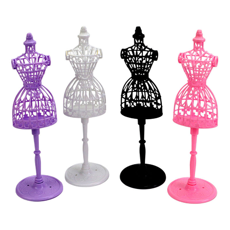 1/6スケールドールマネキン - ヴィンテージ中空パターンプラスチックドレスフォーム | BJD＆ブライス用ミニチュアディスプレイスタンド