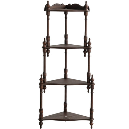 Vintage solid wood desktop storage shelf, cup holder, figurine toy desktop shelf, multi-layer display shelf