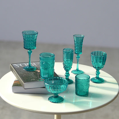 1/6 Scale Miniature Dollhouse Drinkware Set  Wine & Champagne 7 Glasses | Props for BJD, Blythe & Fashion Dolls