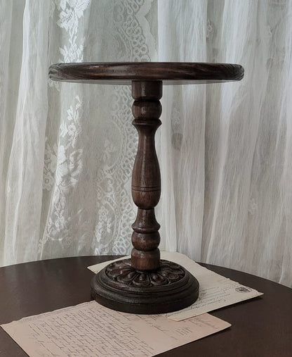 Handmade Vintage Carved Round Table – Multi-Color Options | Fits 1/3, 1/4, 1/6 Scale Dolls