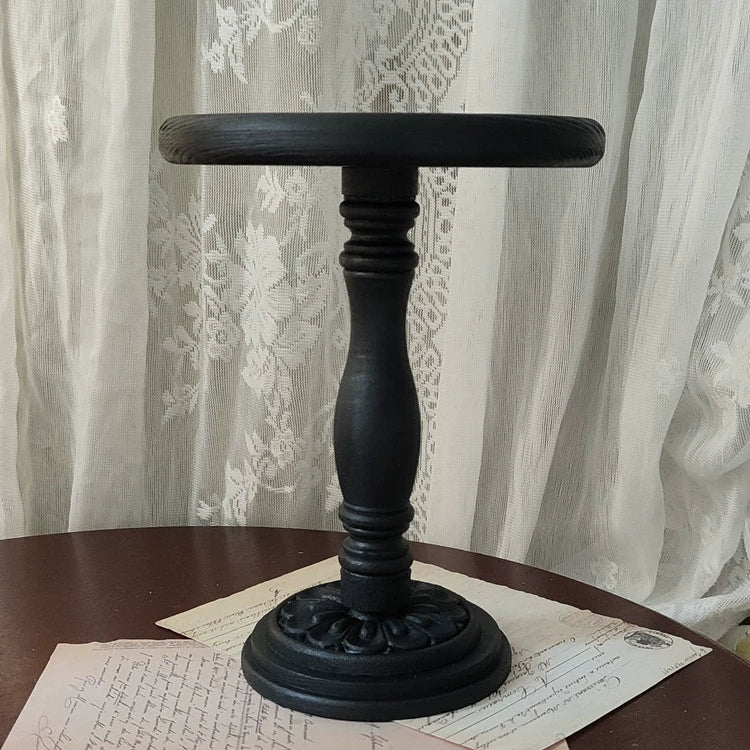 ハンドメイド ヴィンテージ彫刻ラウンドテーブル｜1/3・1/4・1/6ドール家具（多色展開）