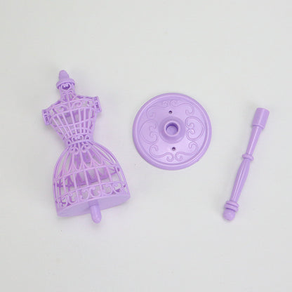 1/6スケールドールマネキン - ヴィンテージ中空パターンプラスチックドレスフォーム | BJD＆ブライス用ミニチュアディスプレイスタンド