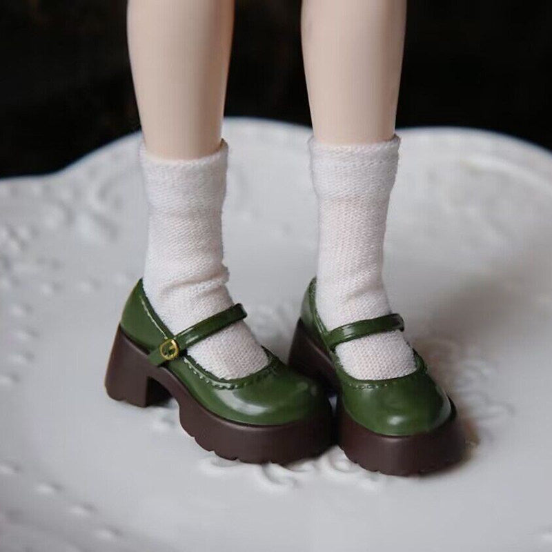 1/6ドール用 厚底エナメル メリージェーン シューズ