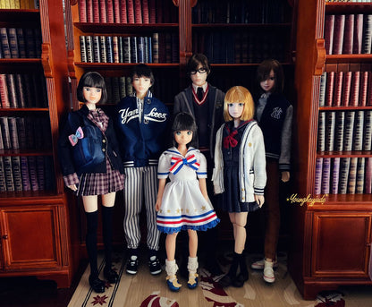 1/6スケール ヴィンテージ本棚＆ディスプレイキャビネット – BJD＆ブライス用ミニチュアドールハウス家具 | 図書館のような雰囲気