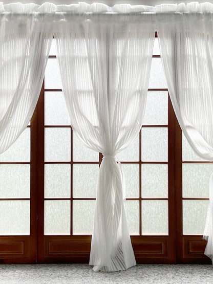 1/6 Scale White Lace Curtains – Miniature Dollhouse Window Drapes for BJD & Blythe | Cozy Home Atmosphere, 3 Sizes Available