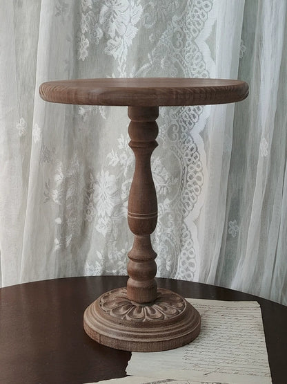 Handmade Vintage Carved Round Table – Multi-Color Options | Fits 1/3, 1/4, 1/6 Scale Dolls