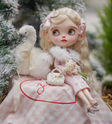 『予約販売』ブライス・オビツ24／22、リカちゃん　対応 フィッシュテールセット｜ウール調マーメイドスカート（ファーショール追加可）