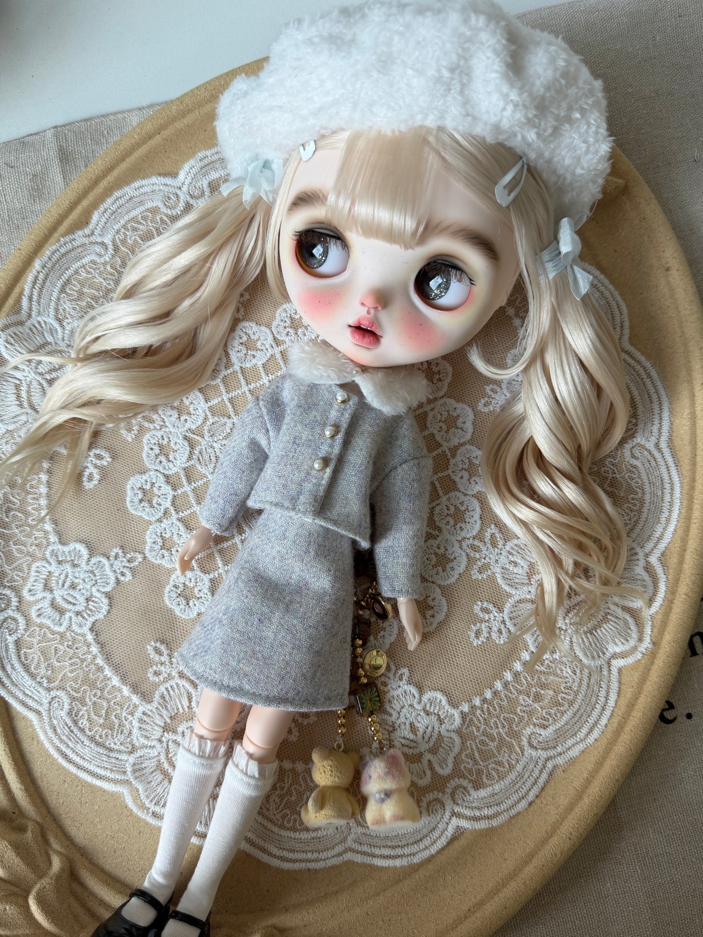 1/6ドール用 ツイード上下セット｜多色展開｜Blythe・Obitsu24・Azone・Licca・Cherryちゃん対応