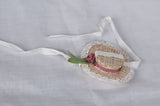 Handmade straw hat for 1/6 scale dolls, perfect for summer outfits, cottagecore styling, and elegant doll fashion.