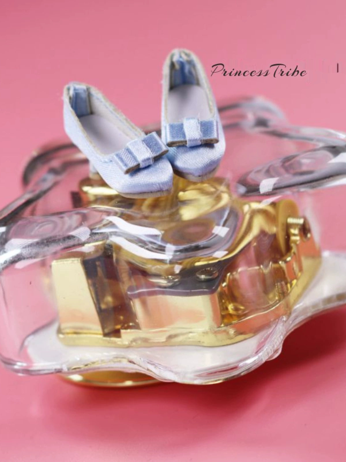 Rococo court-style doll shoes with elegant bow for Blythe, Licca, Azone, Momoko, Poppy Parker, FR and Obitsu 22/24.