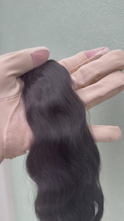 ドール用高光沢モヘア｜ブラック　25-30cm