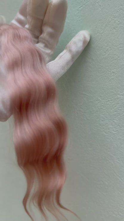 ドール用高光沢モヘア｜ローズゴールド 20～25cm