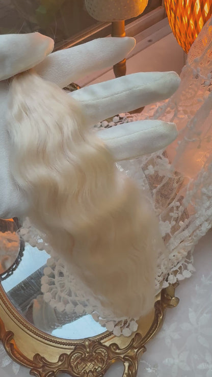 High-Gloss Mohair for Dolls | Golden Wheat 20-25cm