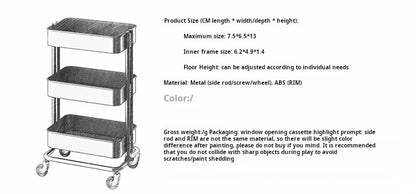 1/6スケール ミニチュアドールハウス用トロリー＆収納ラック | ブライス、BJD、ファッションドール用家具