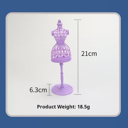 1/6スケールドールマネキン - ヴィンテージ中空パターンプラスチックドレスフォーム | BJD＆ブライス用ミニチュアディスプレイスタンド